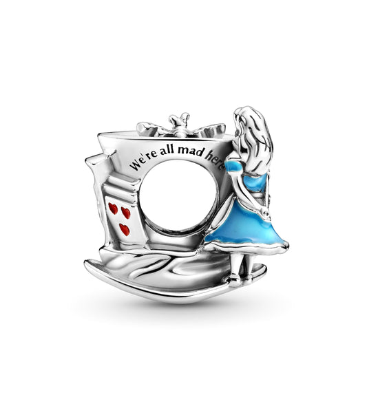 Charm Plata 925 - Alicia en el país de las Maravillas & fiesta del té del Sombrerero Loco