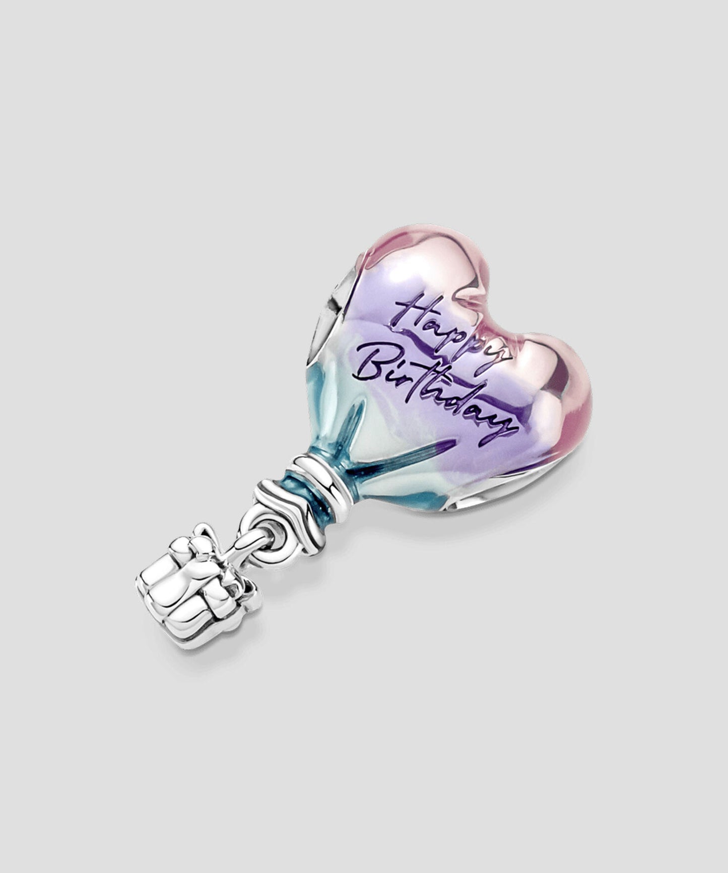 Charm Plata 925 - en plata Globo Aerostático Feliz Cumpleaños