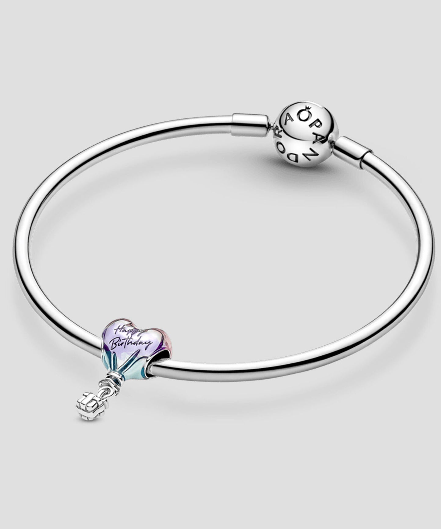 Charm Plata 925 - en plata Globo Aerostático Feliz Cumpleaños