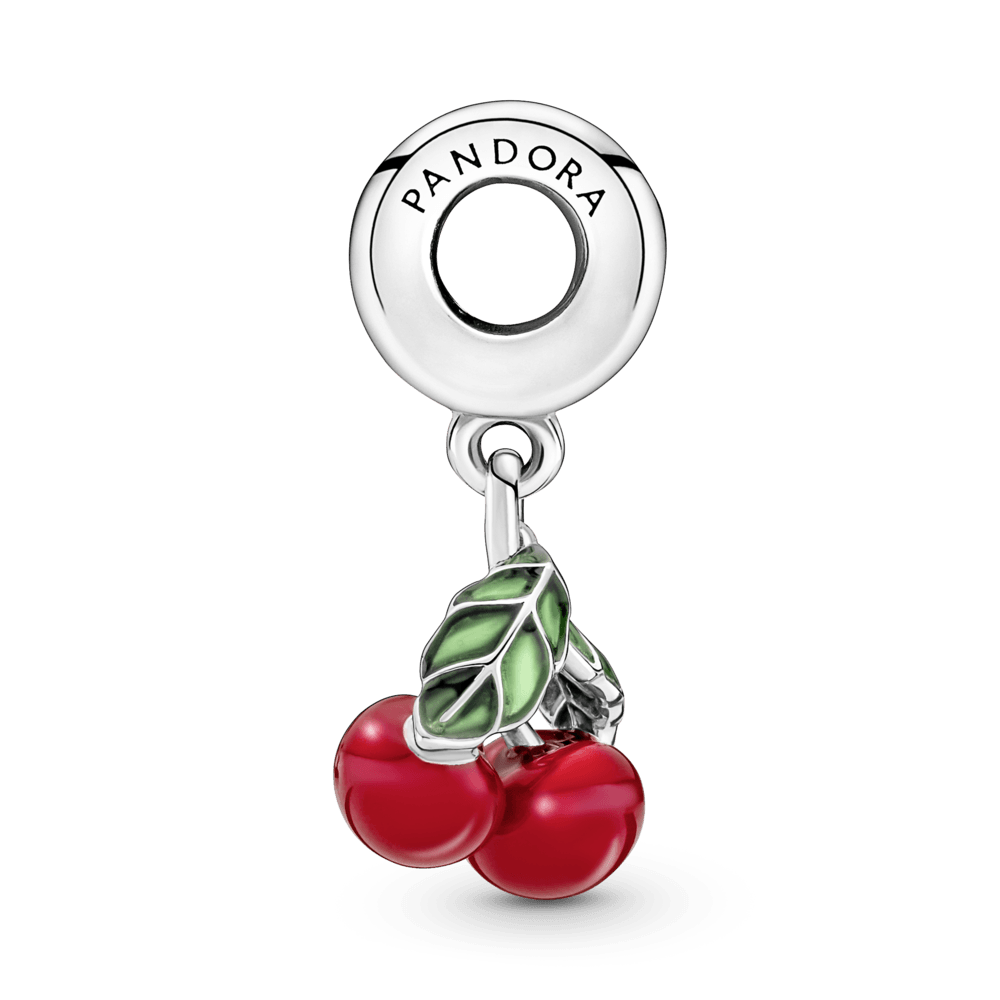 Charm Plata 925 - colgante Cerezas asimétricas