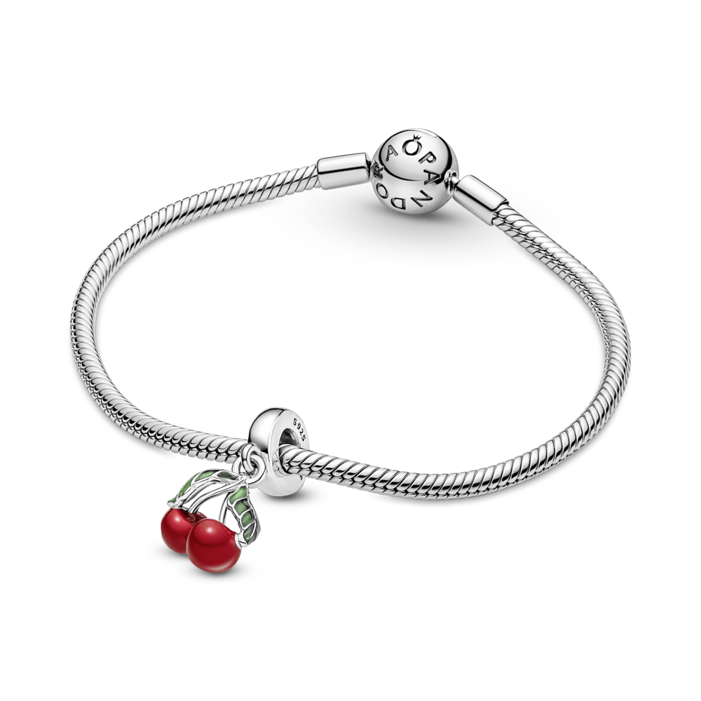 Charm Plata 925 - colgante Cerezas asimétricas