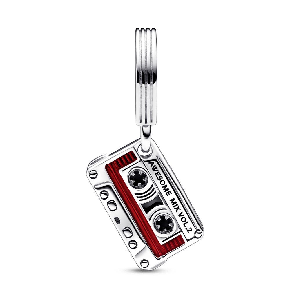 Charm Plata 925 - Colgante Cassette de Guardianes de la Galaxia de Marvel