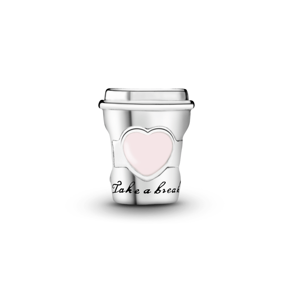 Charm Plata 925 - Vaso de Café - Toma un descanso