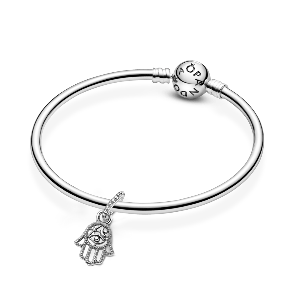 Charm Plata 925 - colgante amuleto protector de mano de Hamsa