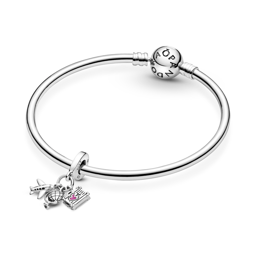 Charm Plata 925 - Colgante Avión, Globo Y Maleta