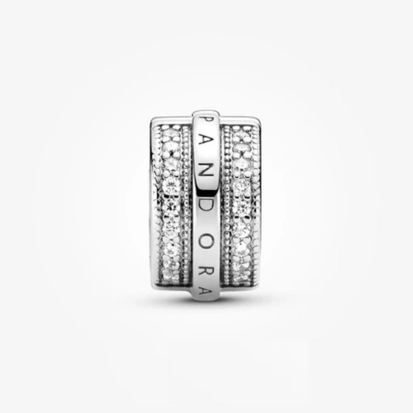 Charm Plata 925 - Clip de seguridad con circonitas