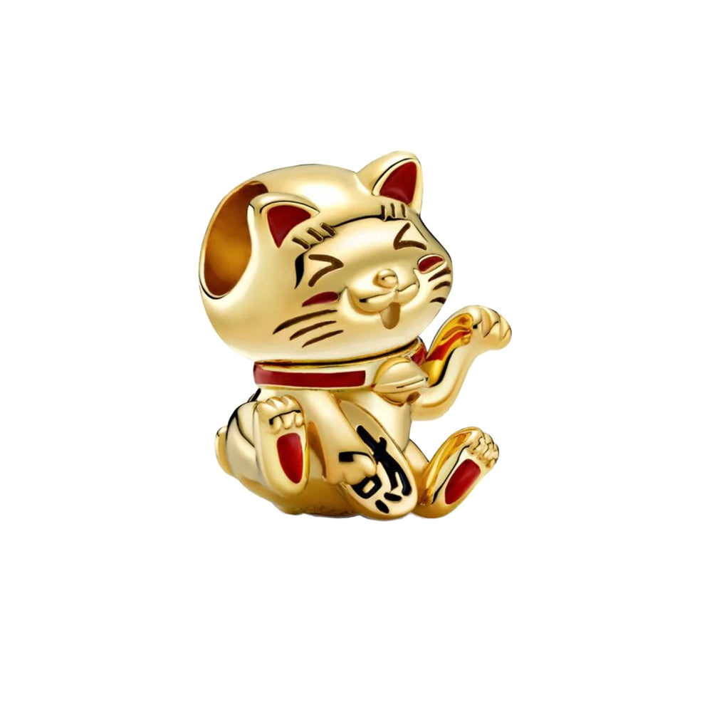 Charm Plata 925 - Lindo Gato de la Fortuna