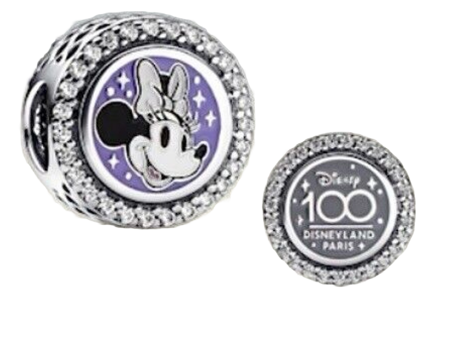 Charm Plata 925 - redondo Minnie Mouse 100 años de Disney