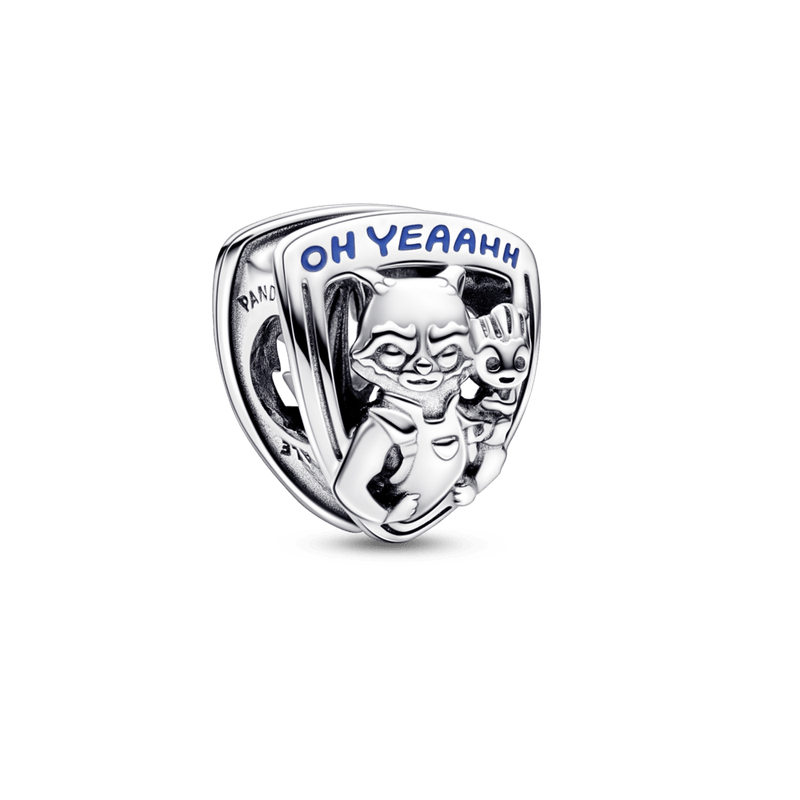 Charm Plata 925 - Emblema de Rocket Raccoon y Groot de Guardianes de la Galaxia