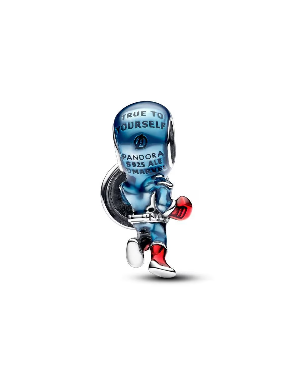 Charm Plata 925 - Spiderman Capitán América de Marvel
