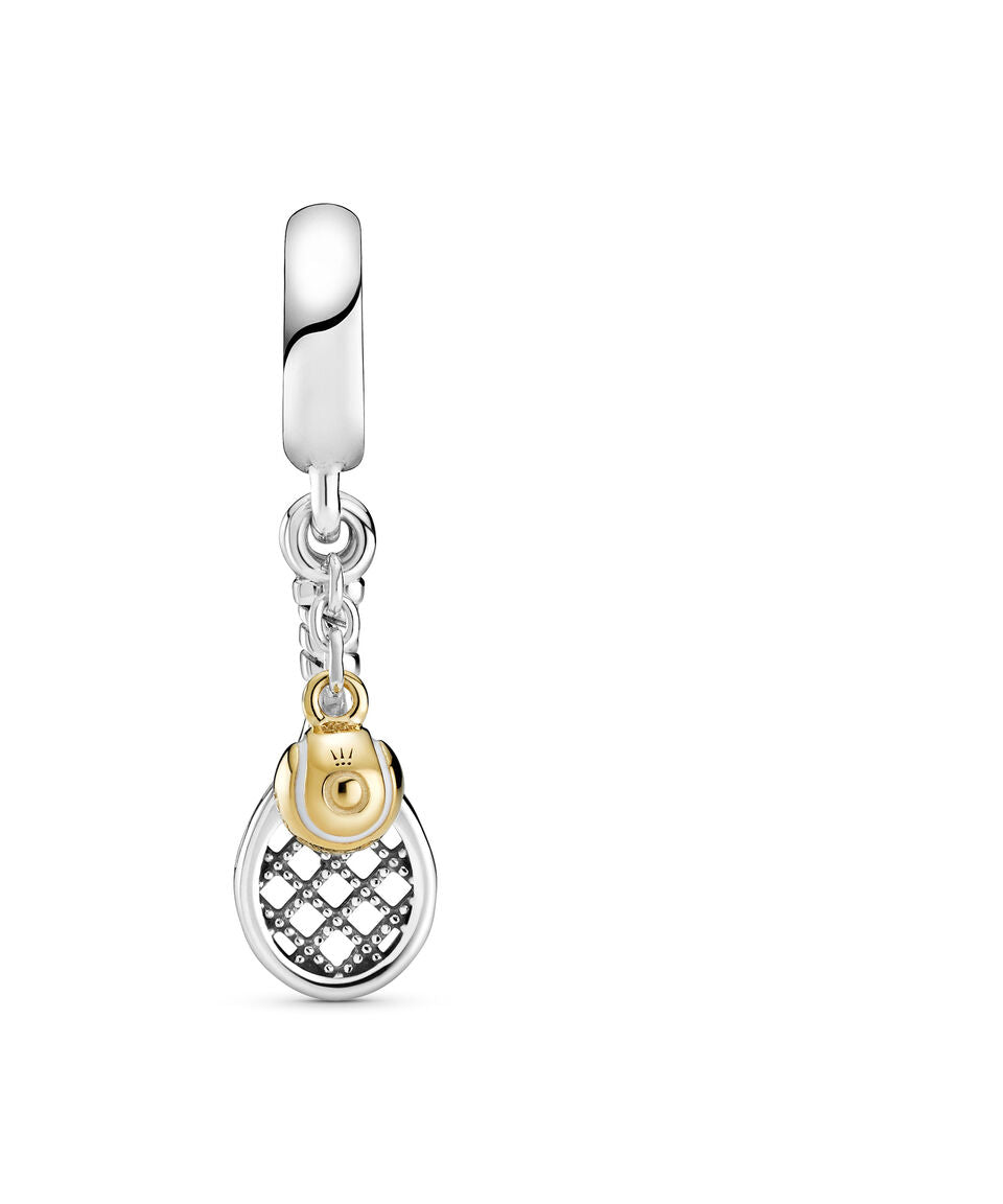 Charm Plata 925 - raqueta y pelota de tenis
