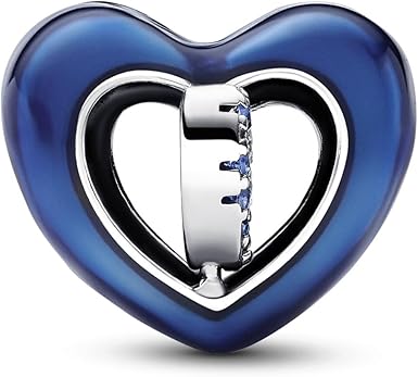 Charm Plata 925 - corazon azul giratorio "Mi persona favorita"