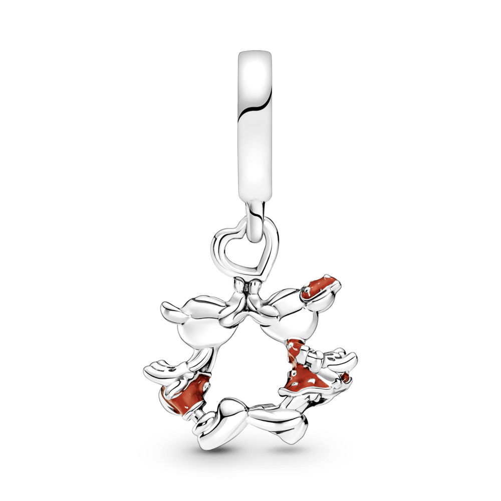 Charm Plata 925 - Mickey y Minnie Beso