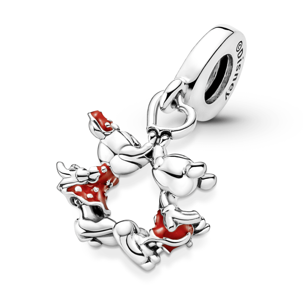Charm Plata 925 - Mickey y Minnie Beso