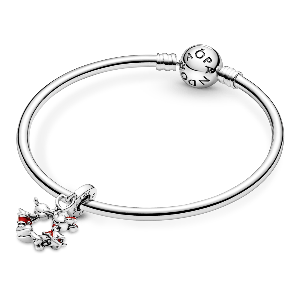 Charm Plata 925 - Mickey y Minnie Beso
