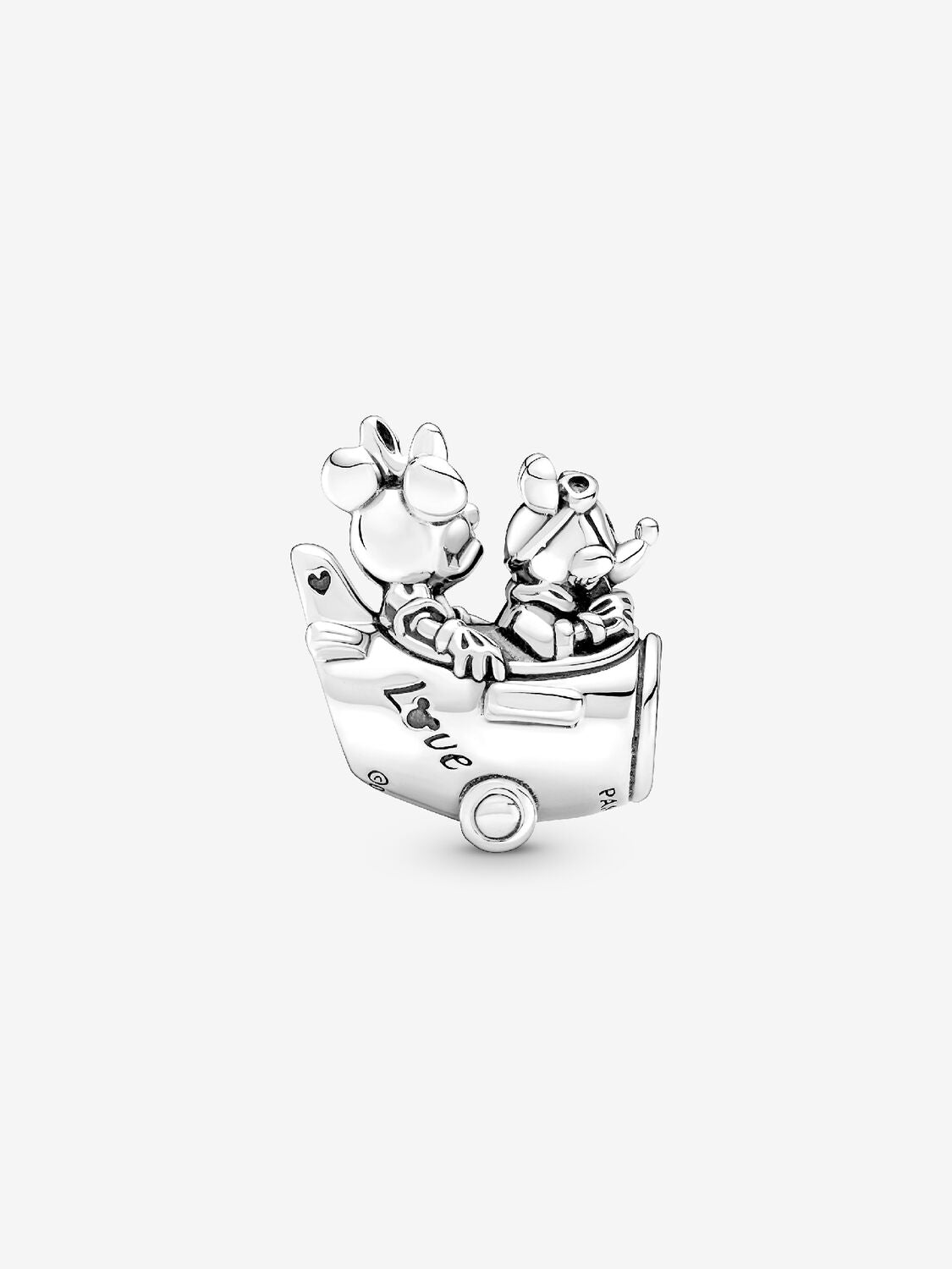 Charm Plata 925 - Avión Mickey y Minnie Mouse de Disney