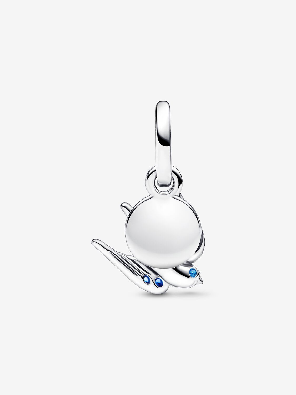 Charm Plata 925 - Colgante Doble Golondrina Brillante