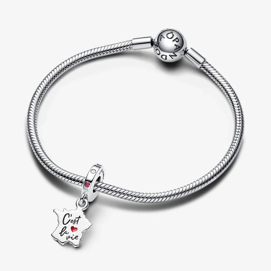 Charm Plata 925 - colgante C'est La Vie - Así es la vida