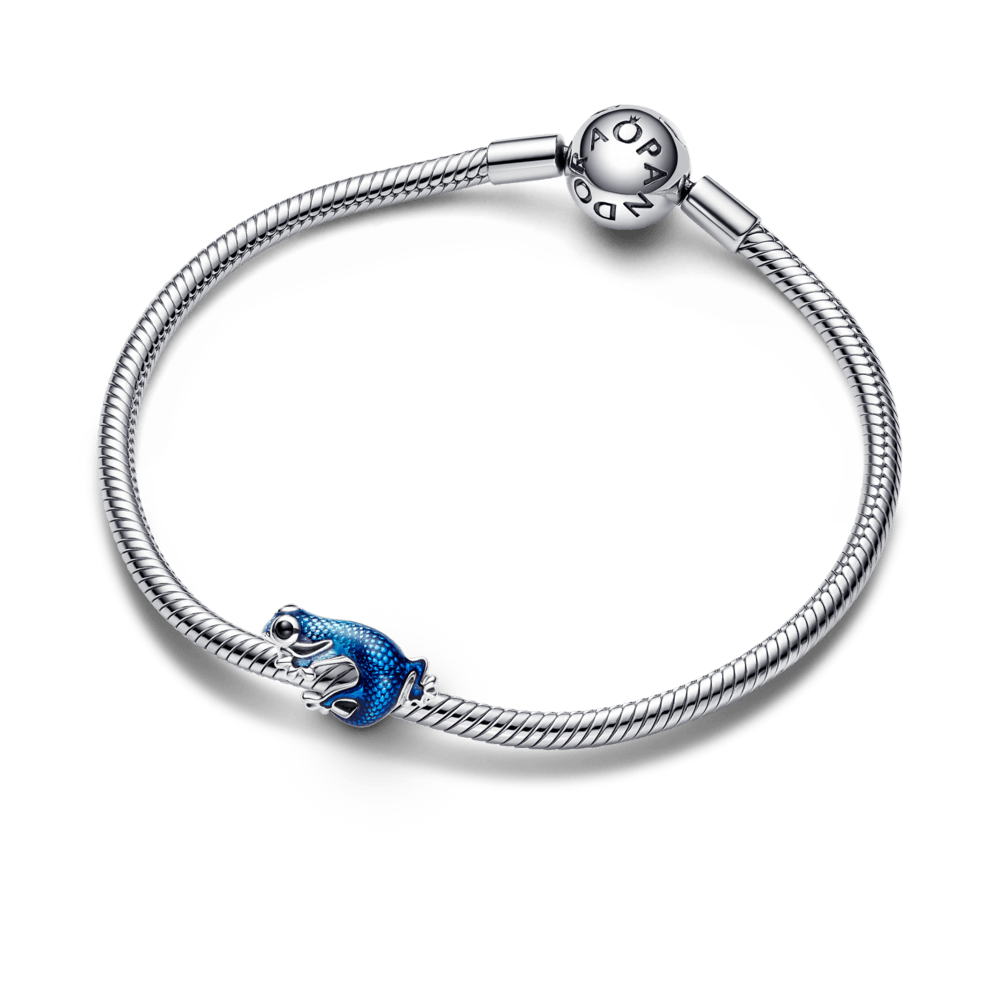 Charm Plata 925 - Gecko Azul Metálico