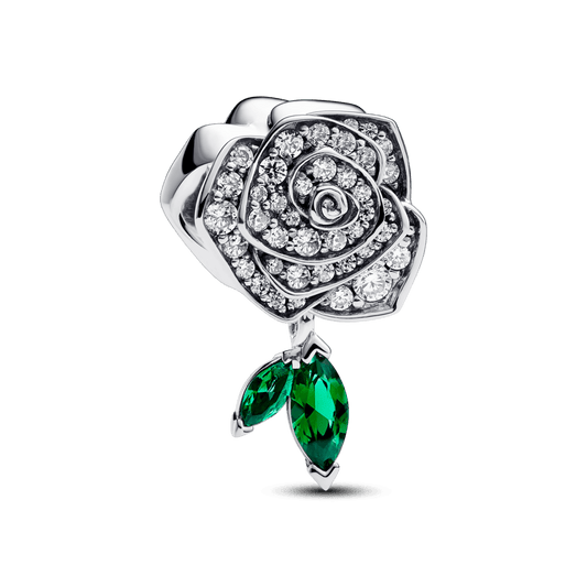 Charm Plata 925 - Rosa Floreciendo Brillante