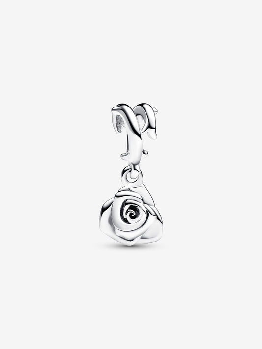 Charm Plata 925 - Colgante Rosa Floreciendo
