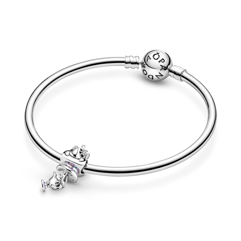 Charm Plata 925 - Colgante En Plata De Ley Sra. Potts Y Chip La Bella Y La Bestia De Disney