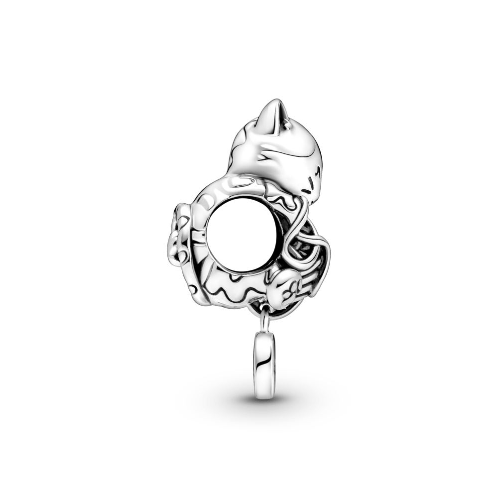 Charm Plata 925 - Gatito Y Bola De Estambre