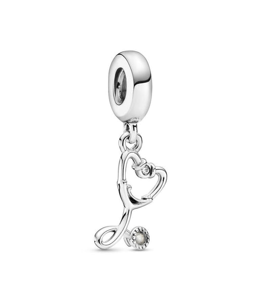 Charm Plata 925 - colgante Estetoscopio Doctor