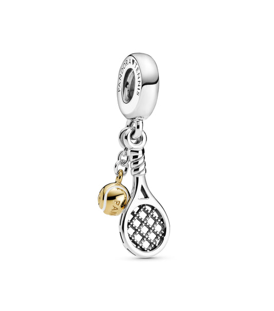 Charm Plata 925 - raqueta y pelota de tenis
