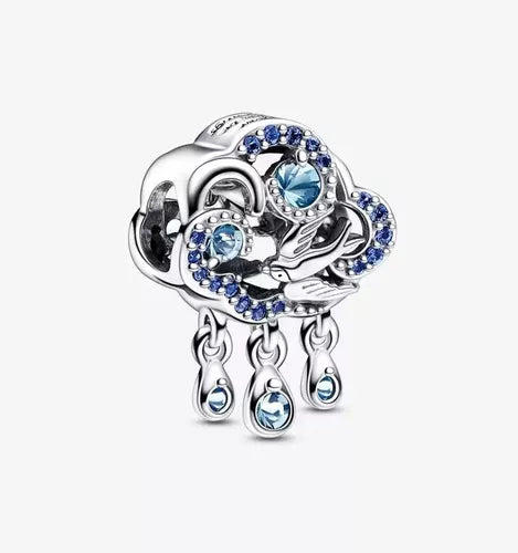 Charm Plata 925 -  de nube y golondrina