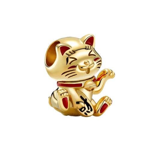 Charm Plata 925 - Lindo Gato de la Fortuna