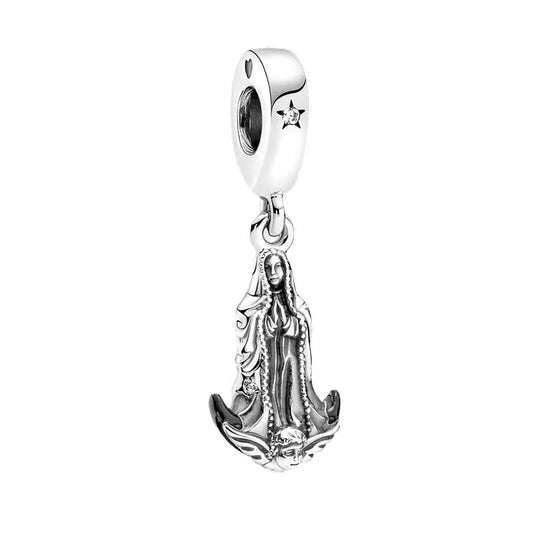 Charm Plata 925 - Colgante Virgen De Guadalupe