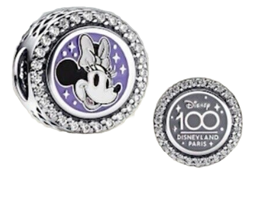 Charm Plata 925 - redondo Minnie Mouse 100 años de Disney