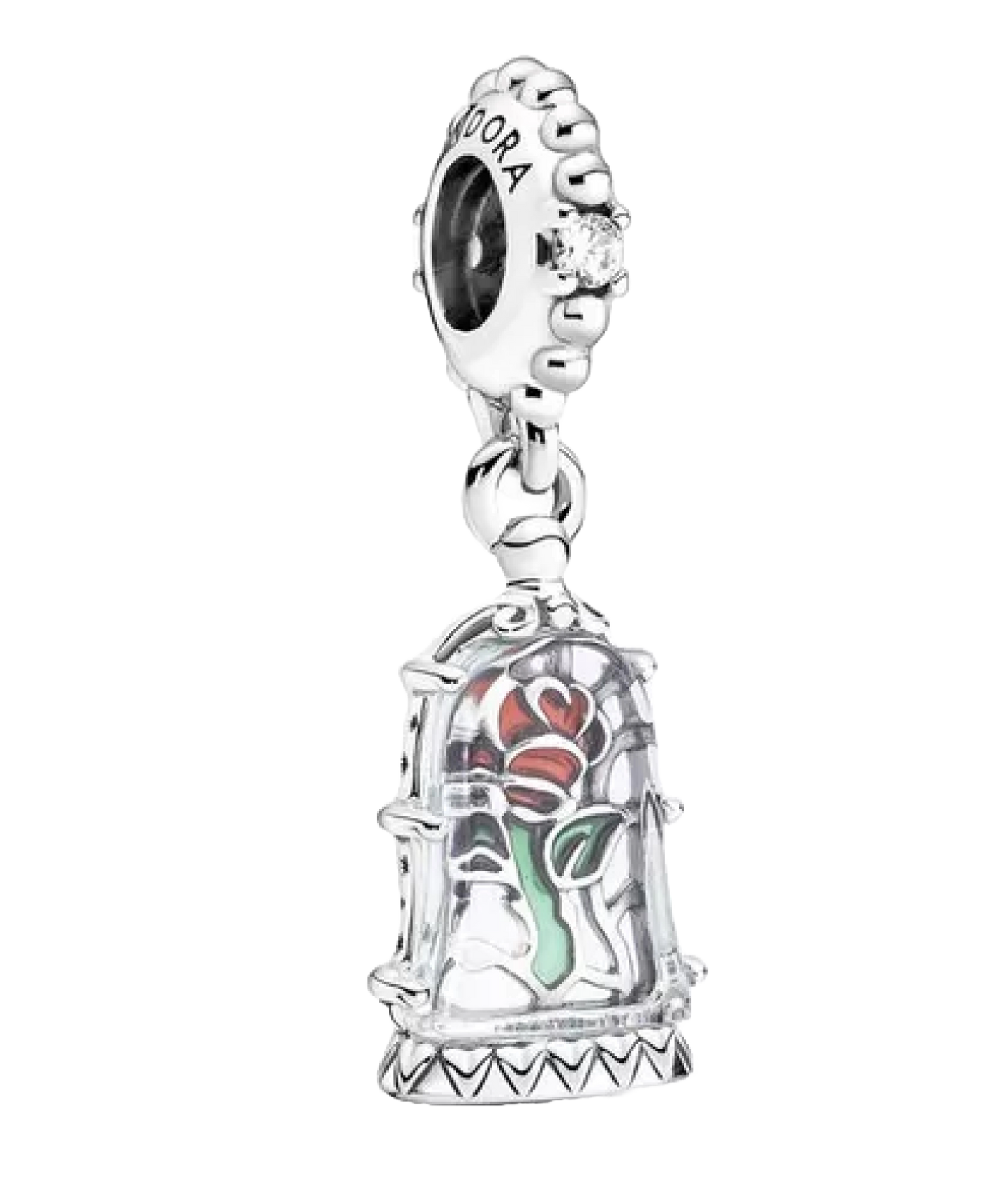 Charm Plata 925 - Rosa La Bella Y La Bestia