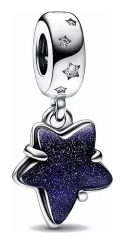 Charm Plata 925 - Estrella Azul Marino