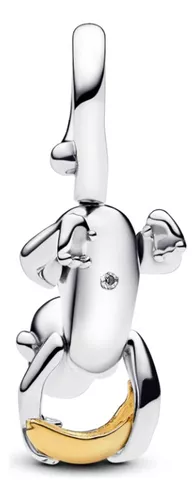 Charm Plata 925 - Chango Mono Changuito Dos Tonos Dorado