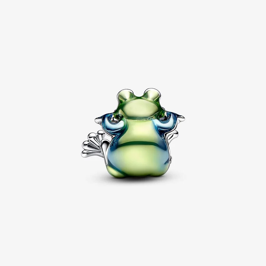 Charm Plata 925 - Rana Sapo Sapito Verde