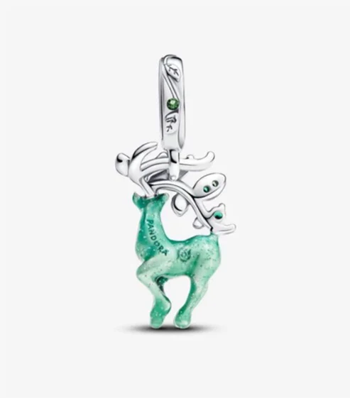 Charm Plata 925 - Alce Verde Brilla En La Oscuridad