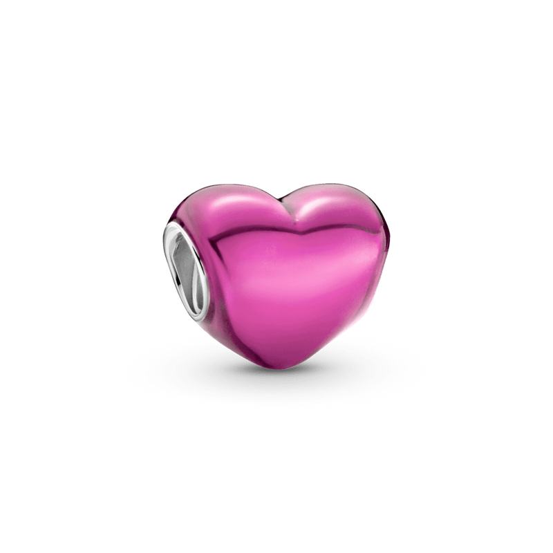 Charm Plata 925 - corazón rosa