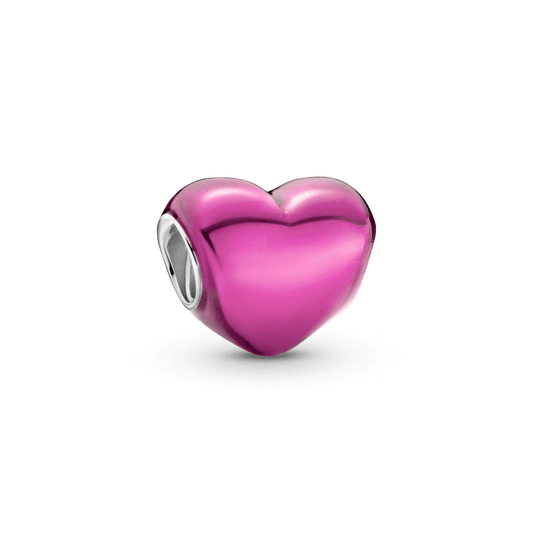 Charm Plata 925 - corazón rosa