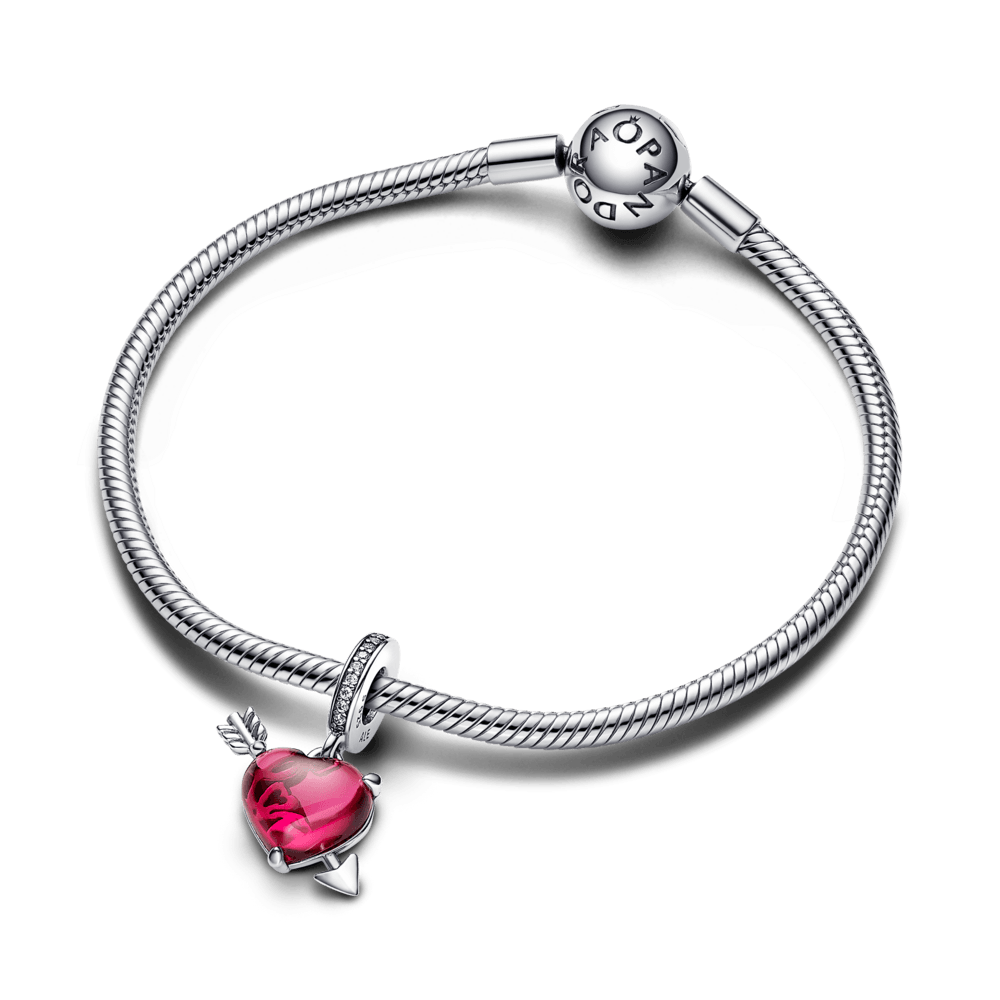 Charm Plata 925 - Corazon Flecha Cupido