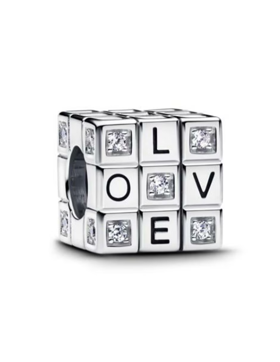 Charm Plata 925 - Cubo Rubik Love