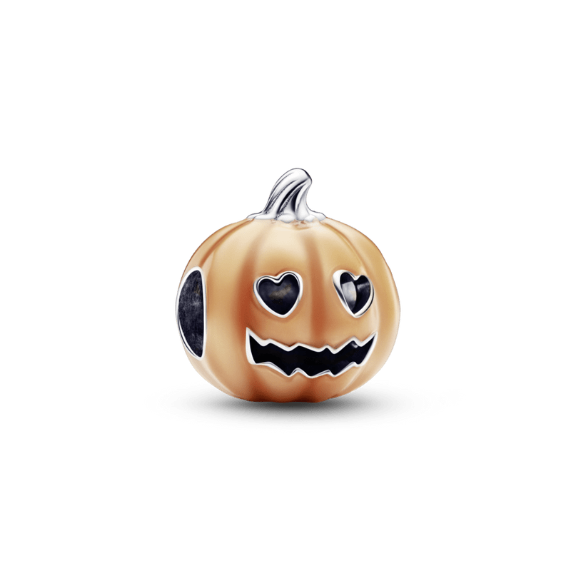 Charm Plata 925 - Calabaza Espeluznante que brilla en la oscuridad
