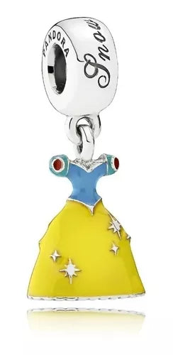 Charm Plata 925 - vestido Princesa Blanca Nieves