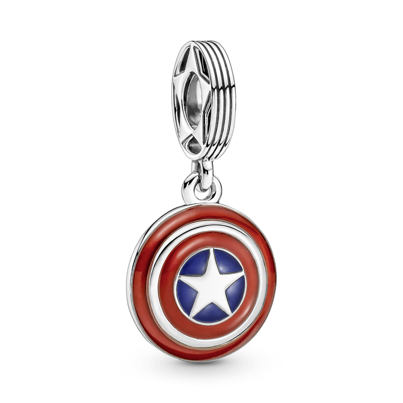 Charm Plata 925 - Escudo Capitán América de Marvel