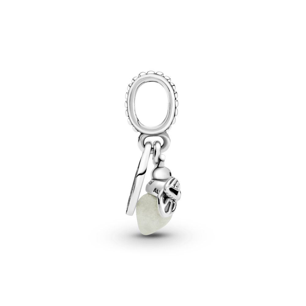 Charm Plata 925 - Colgante Luciernaga que Brilla en la Oscuridad