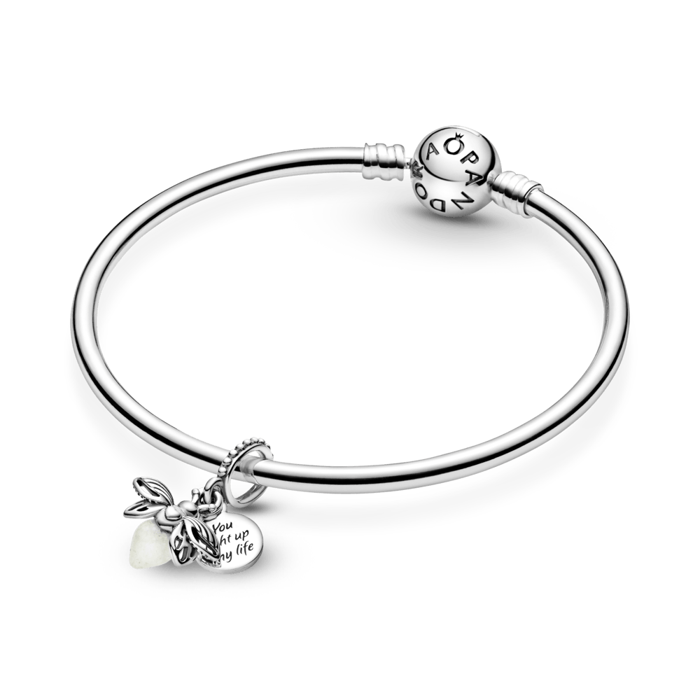 Charm Plata 925 - Colgante Luciernaga que Brilla en la Oscuridad